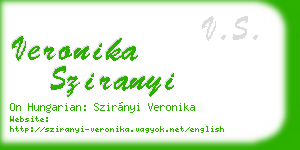 veronika sziranyi business card